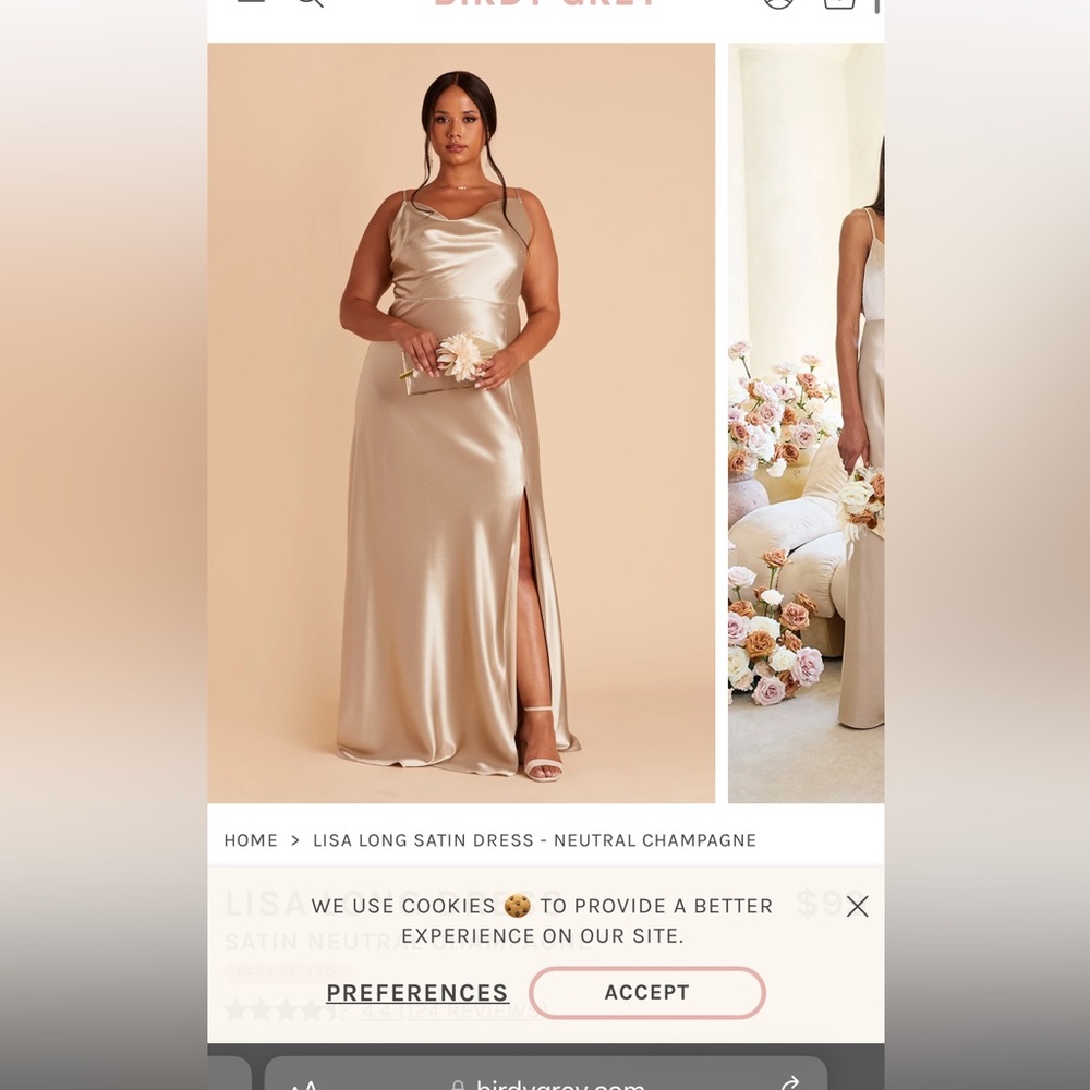 Birdy Grey bridesmaid dress champagne neutral color